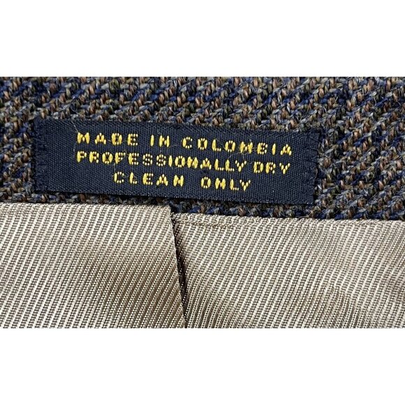 Vintage Oscar De La Renta 100% Wool Brown Three Button Sports Coat Size 42R - Picture 6 of 9